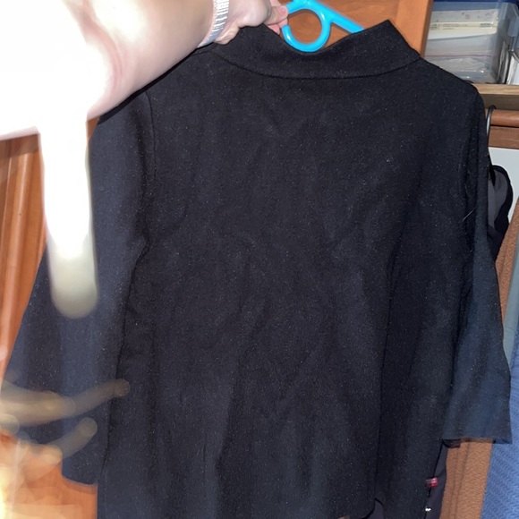 Black cowl neck 3/4 sleeve sweater. Never worn but has been sitting in my closet - Picture 3 of 3